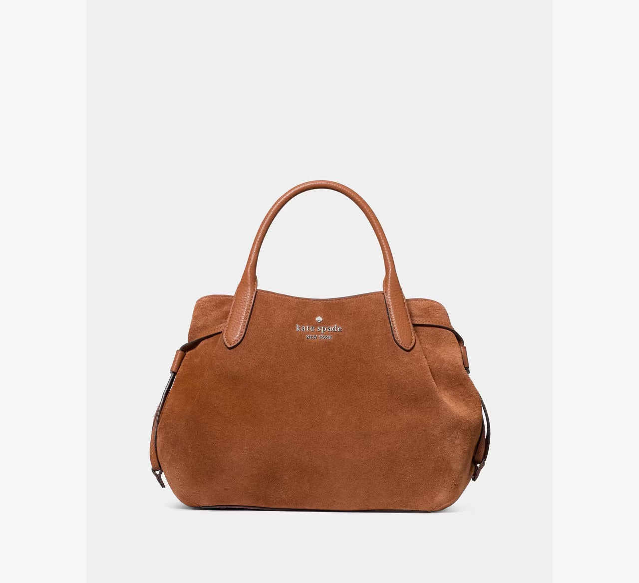 [READY STOCK MY] Kate Spade Dumpling Suede Small Satchel in Warm Ginger (KM141)