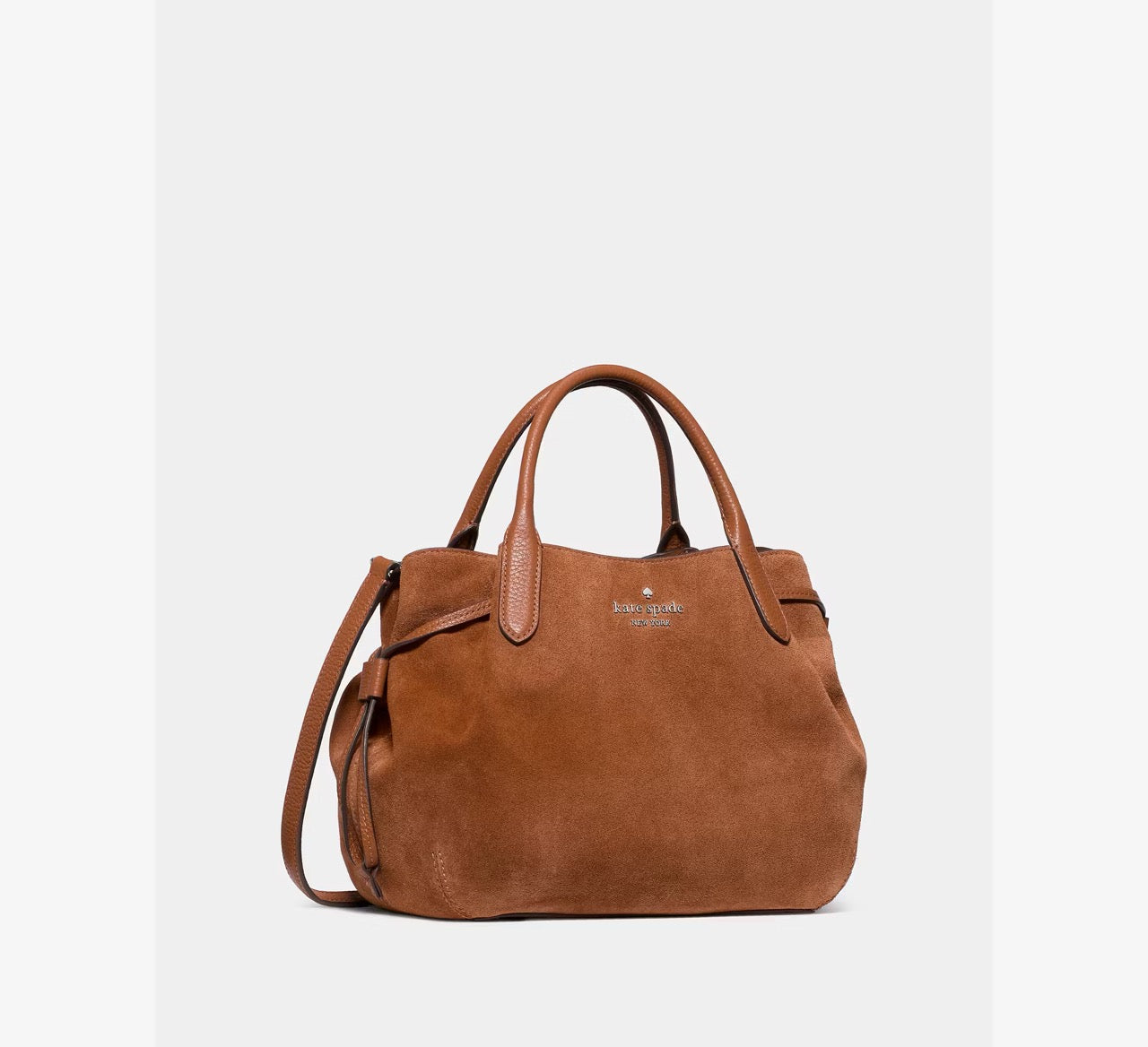 [READY STOCK MY] Kate Spade Dumpling Suede Small Satchel in Warm Ginger (KM141)