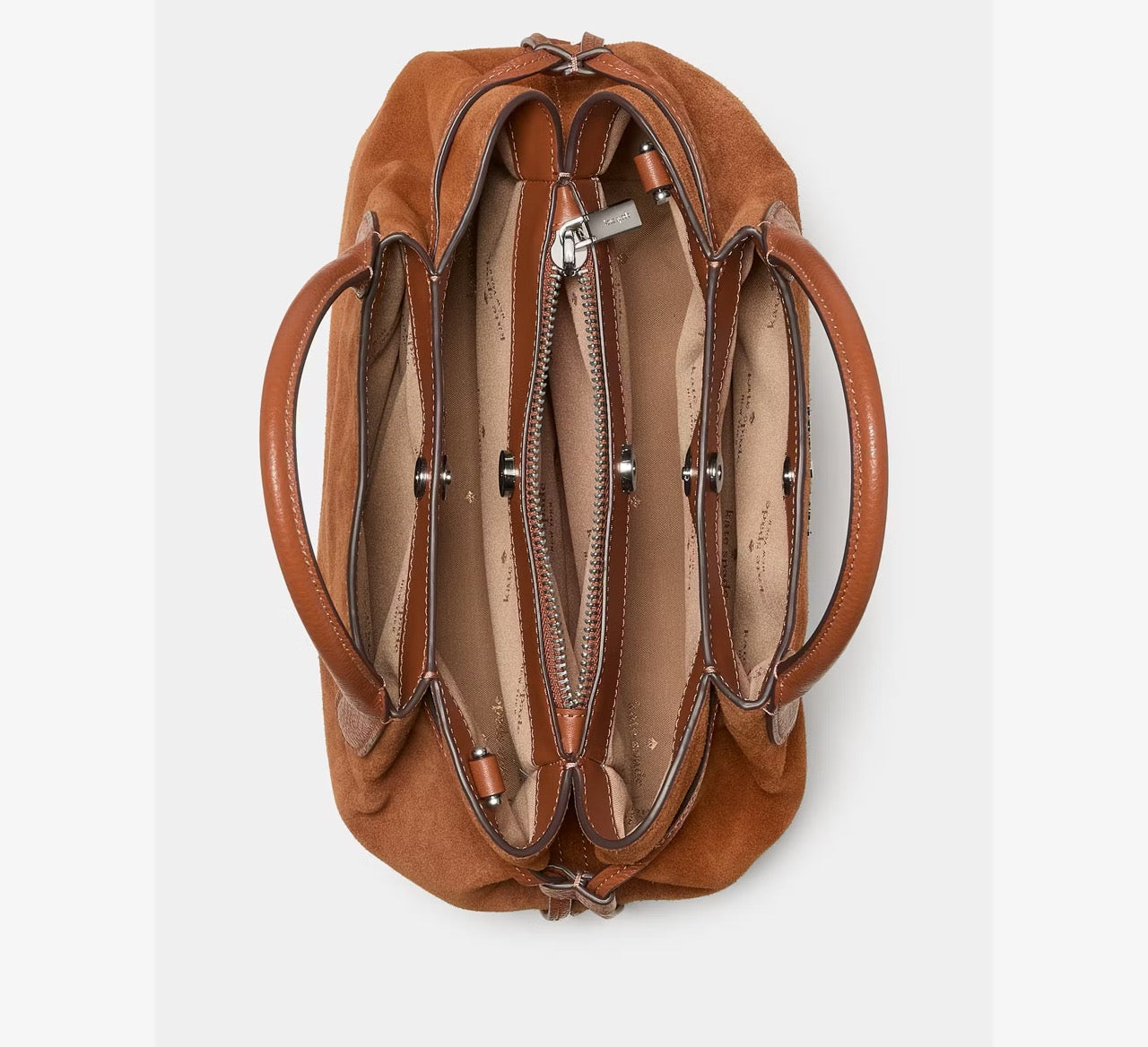 [READY STOCK MY] Kate Spade Dumpling Suede Small Satchel in Warm Ginger (KM141)