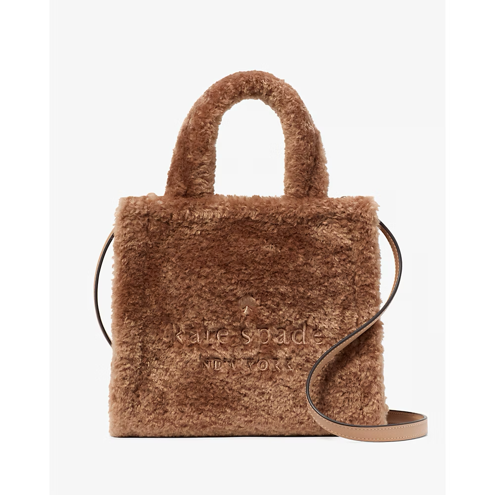 Kate Spade Ellie Faux Fur Small Tote in Light Fawn (KI861)