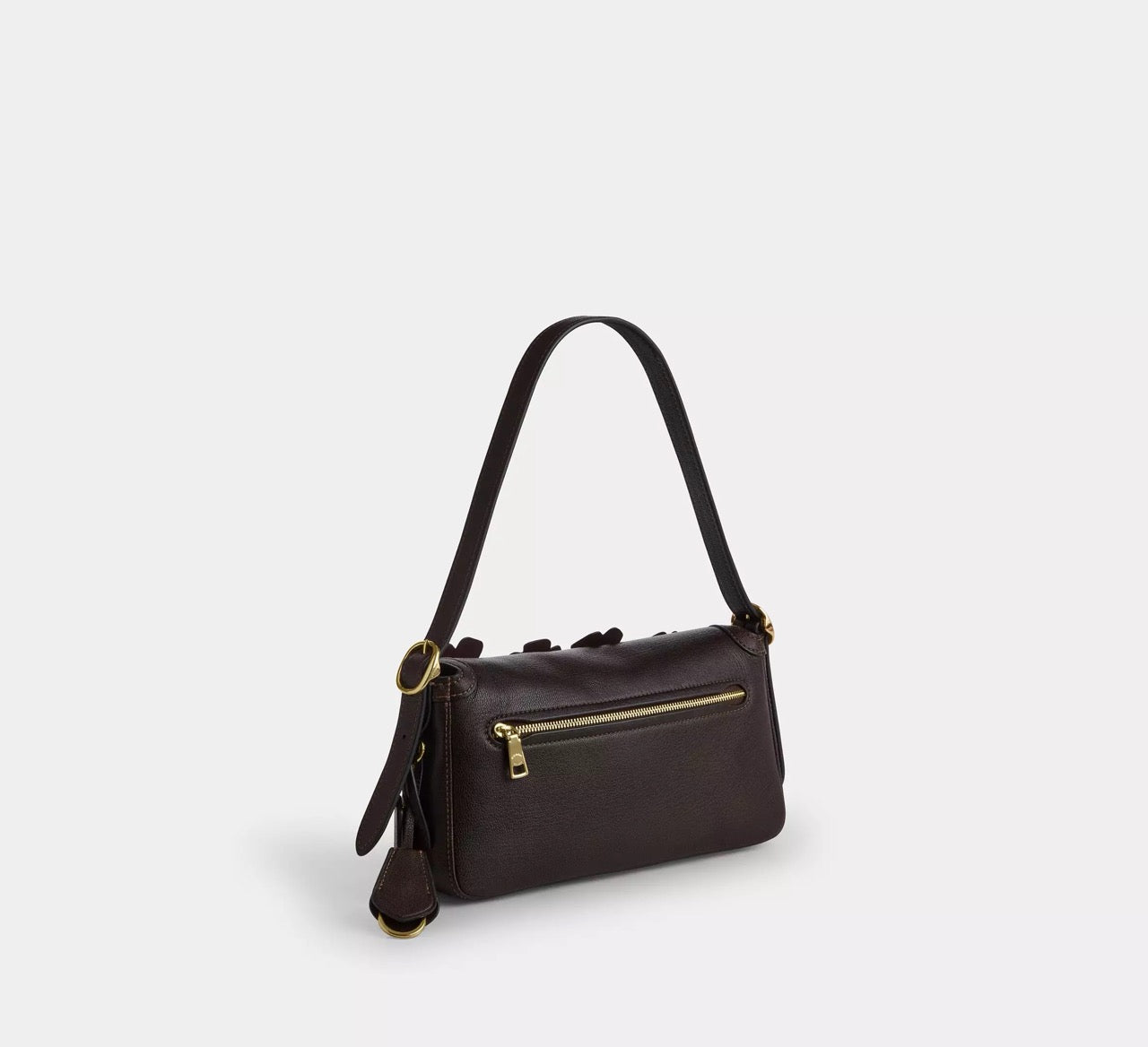 [INCOMING ETA 30 DAYS] COACH Etta Small Flap Shoulder Bag With Floral Applique in Maple (CDY43)