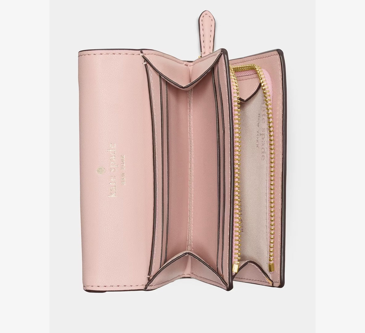 [READY STOCK MY] Kate Spade Floral Small L-zip Flap Wallet in Grenache (KP331)