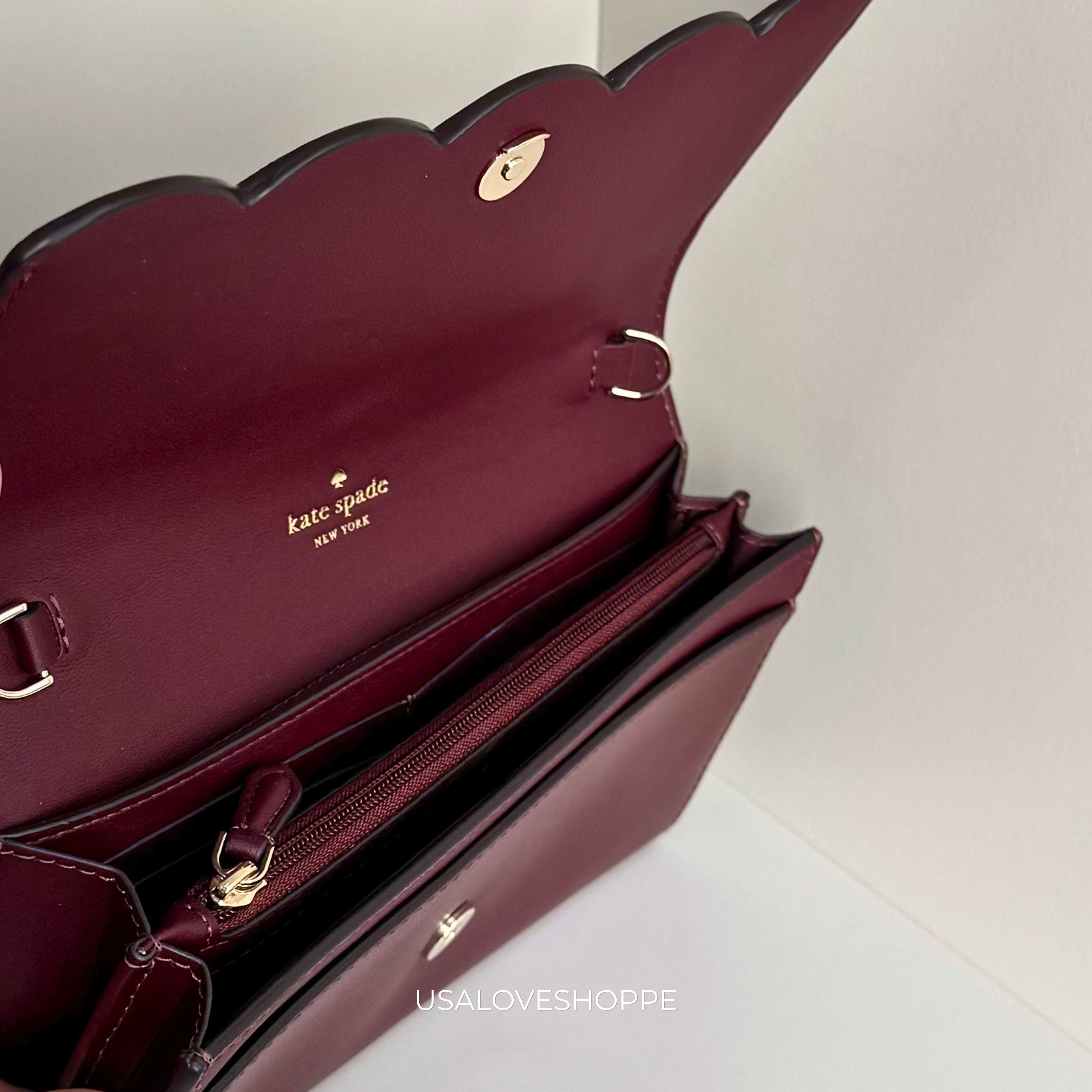 [READY STOCK MY] Kate Spade Gemma Crossbody in Dark Merlot (WLR00552)