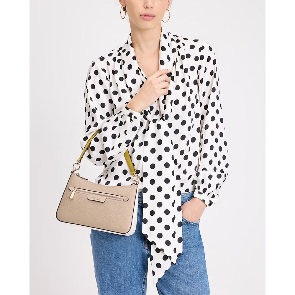 [READY STOCK MY] Kate Spade Hudson Colorblocked Convertible Crossbody in Timeless T (KF853)