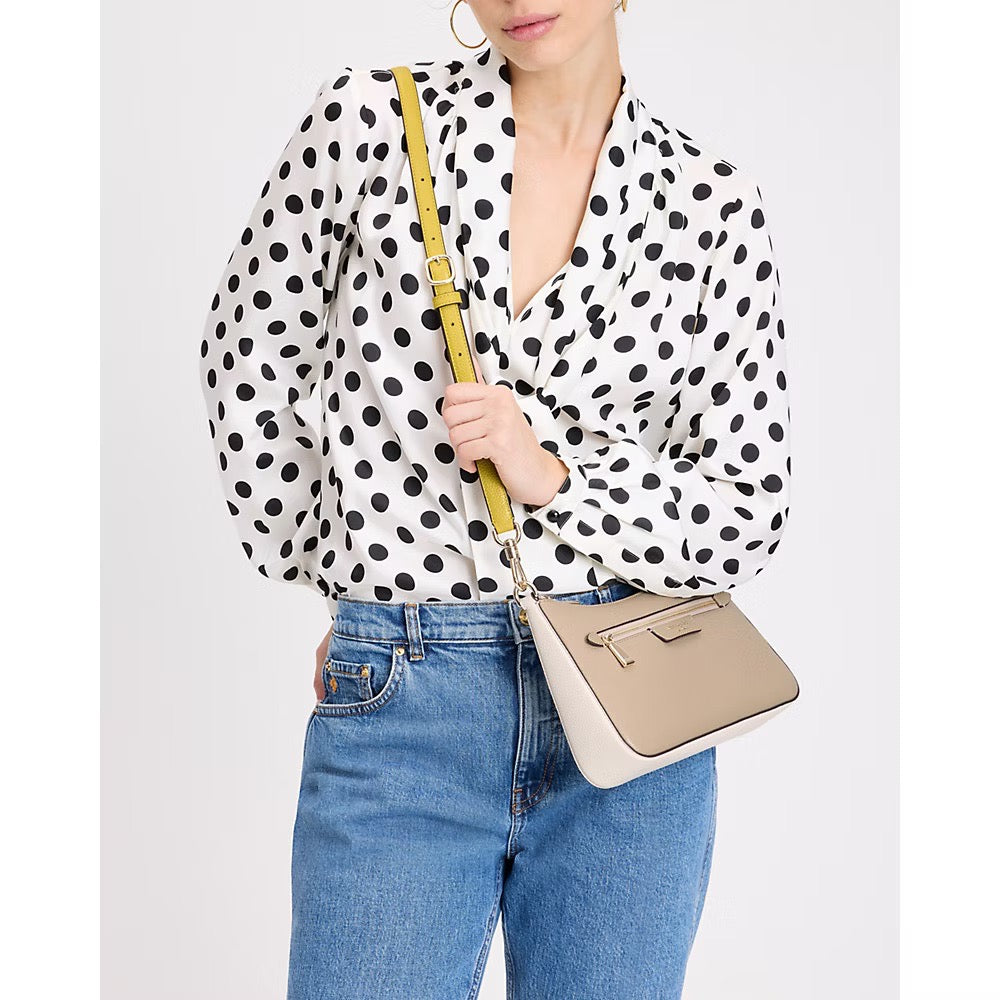 [READY STOCK MY] Kate Spade Hudson Colorblocked Convertible Crossbody in Timeless T (KF853)