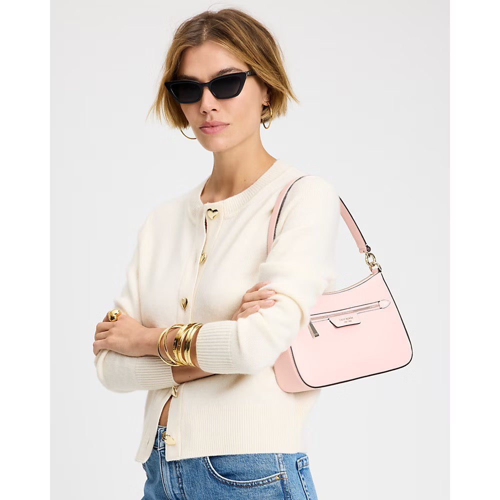 [READY STOCK MY] Kate Spade Hudson Convertible Crossbody Bag in Pastry Pink (KF859)