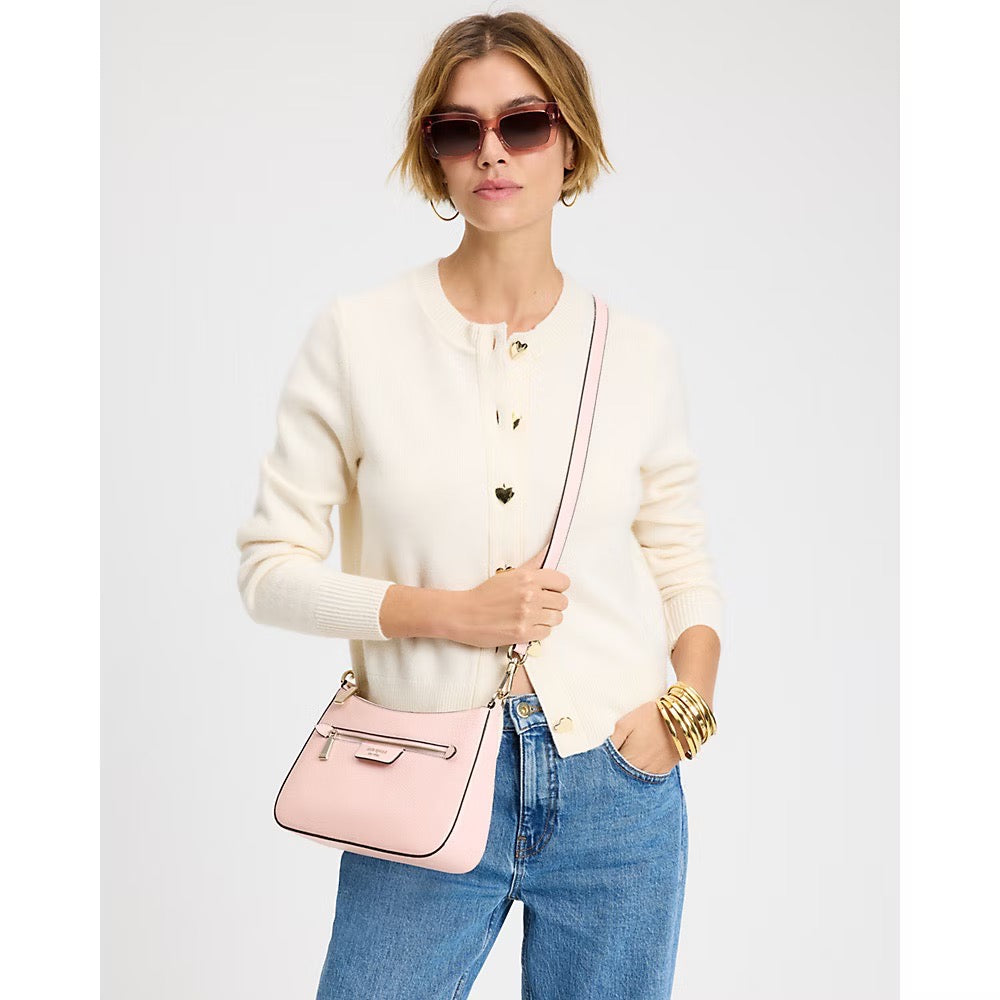 [READY STOCK MY] Kate Spade Hudson Convertible Crossbody Bag in Pastry Pink (KF859)