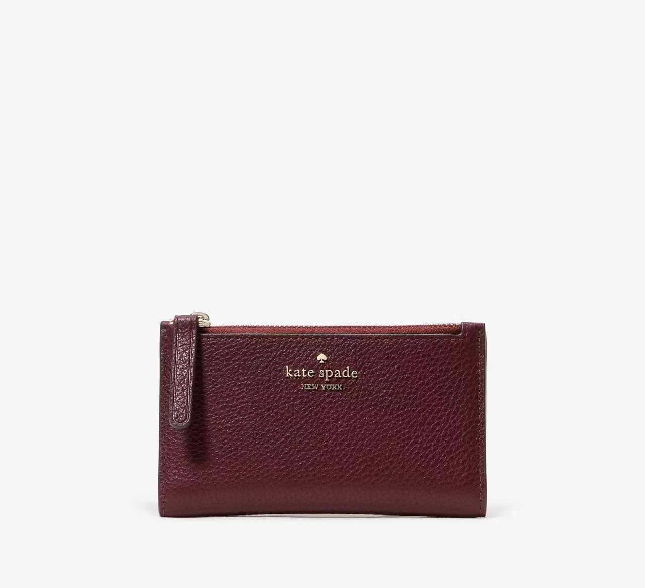 [WEB EXCLUSIVE][READY STOCK MY] Kate Spade Jackson Small Slim Bifold Wallet in Dark Merlot (KG112)