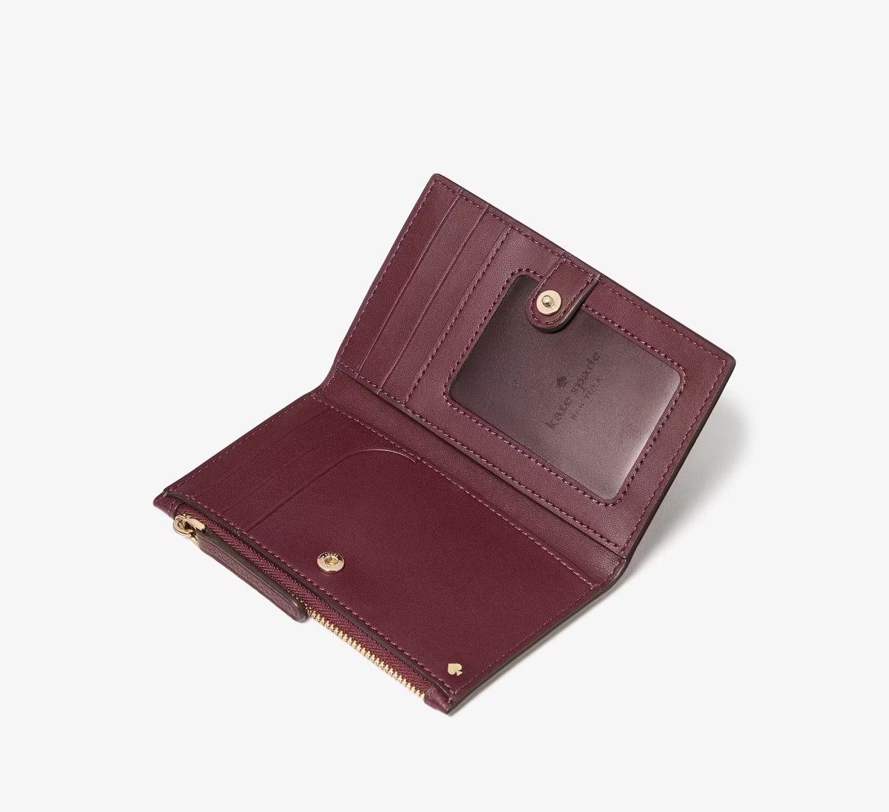 [WEB EXCLUSIVE][READY STOCK MY] Kate Spade Jackson Small Slim Bifold Wallet in Dark Merlot (KG112)