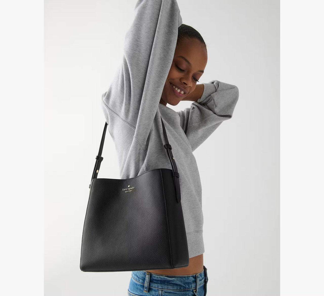 [INCOMING ETA 30 DAYS] Kate Spade Juliette Medium Bucket Bag in Black (KM546)