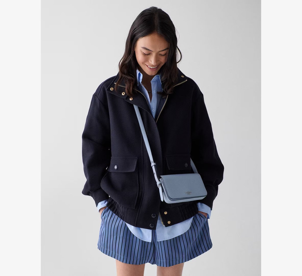 [INCOMING ETA 30 DAYS] Kate Spade Juliette Mini Crossbody Bag in Muted Blue (KM565)