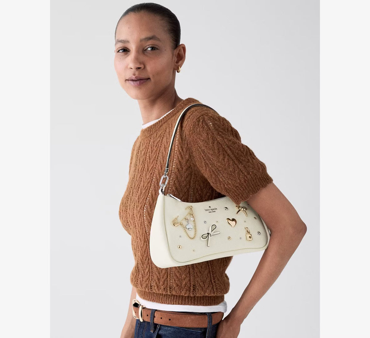 [WEB EXCLUSIVE][INCOMING ETA 30 DAYS] Kate Spade Kayla Charmed Shoulder Bag in Meringue (KP307)