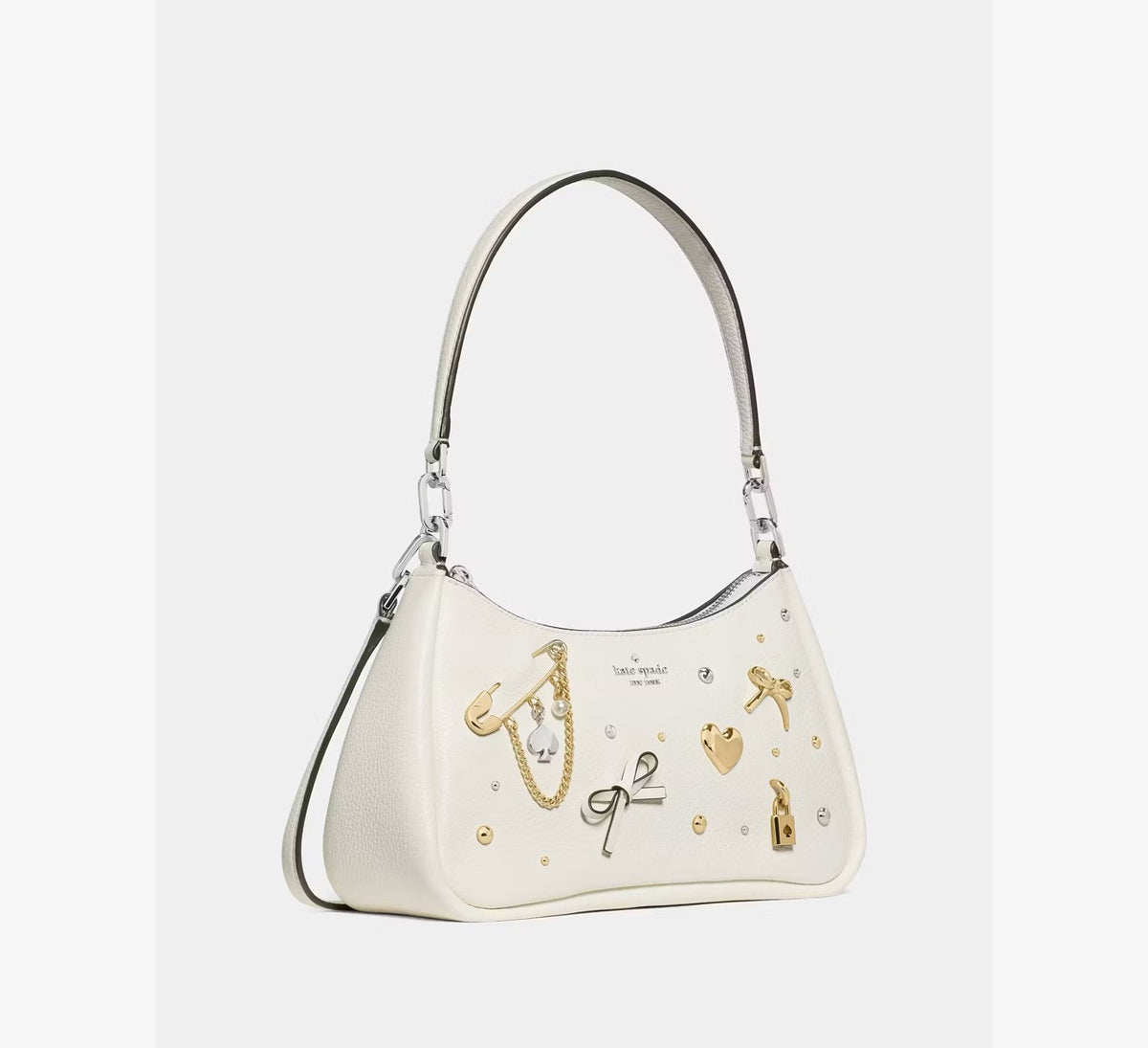 [WEB EXCLUSIVE][INCOMING ETA 30 DAYS] Kate Spade Kayla Charmed Shoulder Bag in Meringue (KP307)