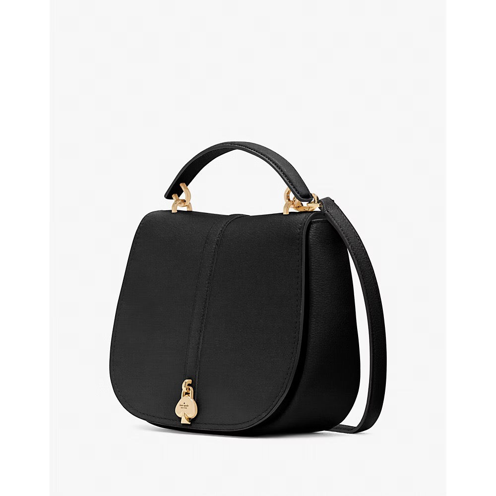 [INCOMING ETA 30 DAYS] Kate Spade Kayla Pebbled Leather Saddle Bag in Black (KL025)