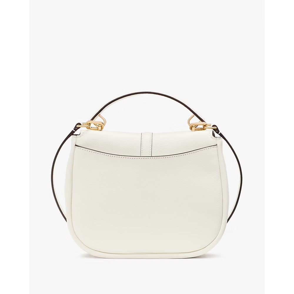 [INCOMING ETA 30 DAYS] Kate Spade Kayla Pebbled Leather Saddle Bag in Meringue (KL025)