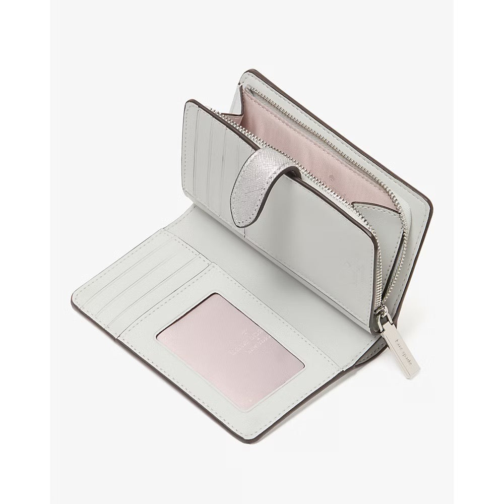 Kate Spade Kenzie Boxed Metallic Medium Compact Wallet in Lunar Light (KJ021)