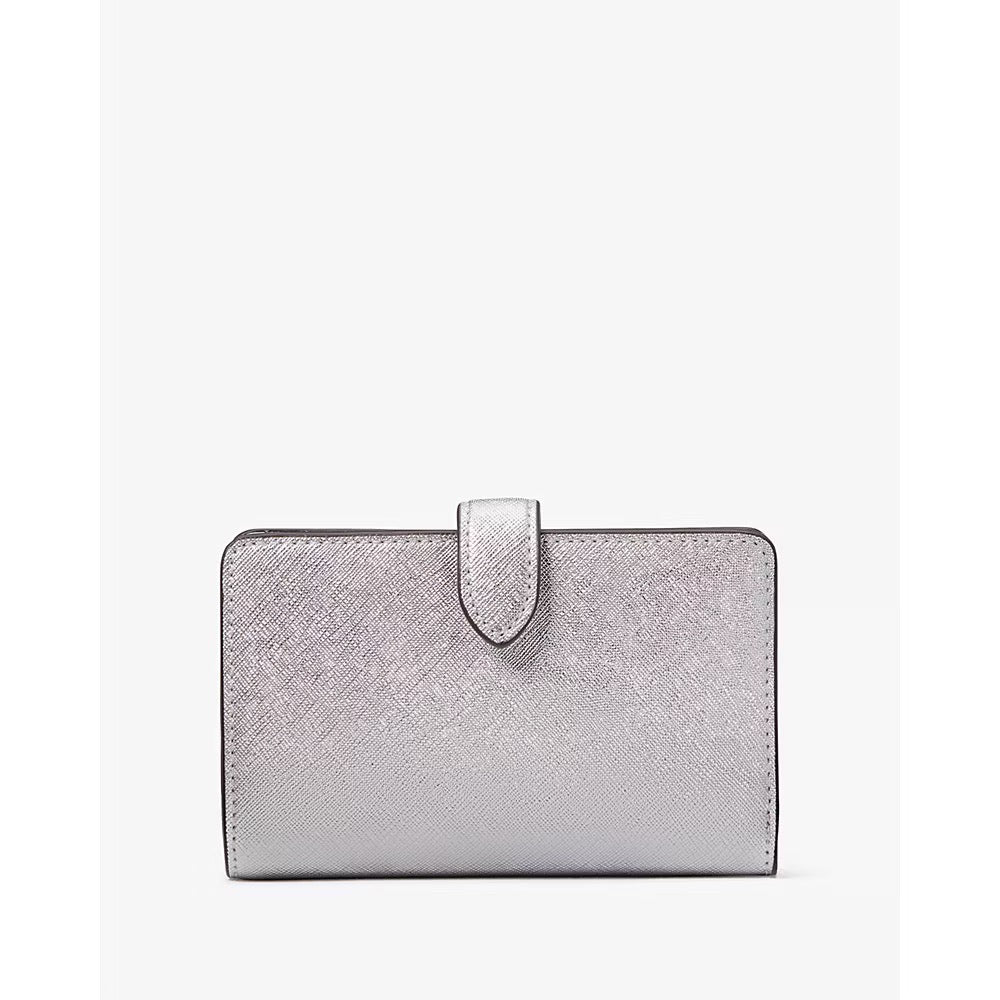 Kate Spade Kenzie Boxed Metallic Medium Compact Wallet in Lunar Light (KJ021)