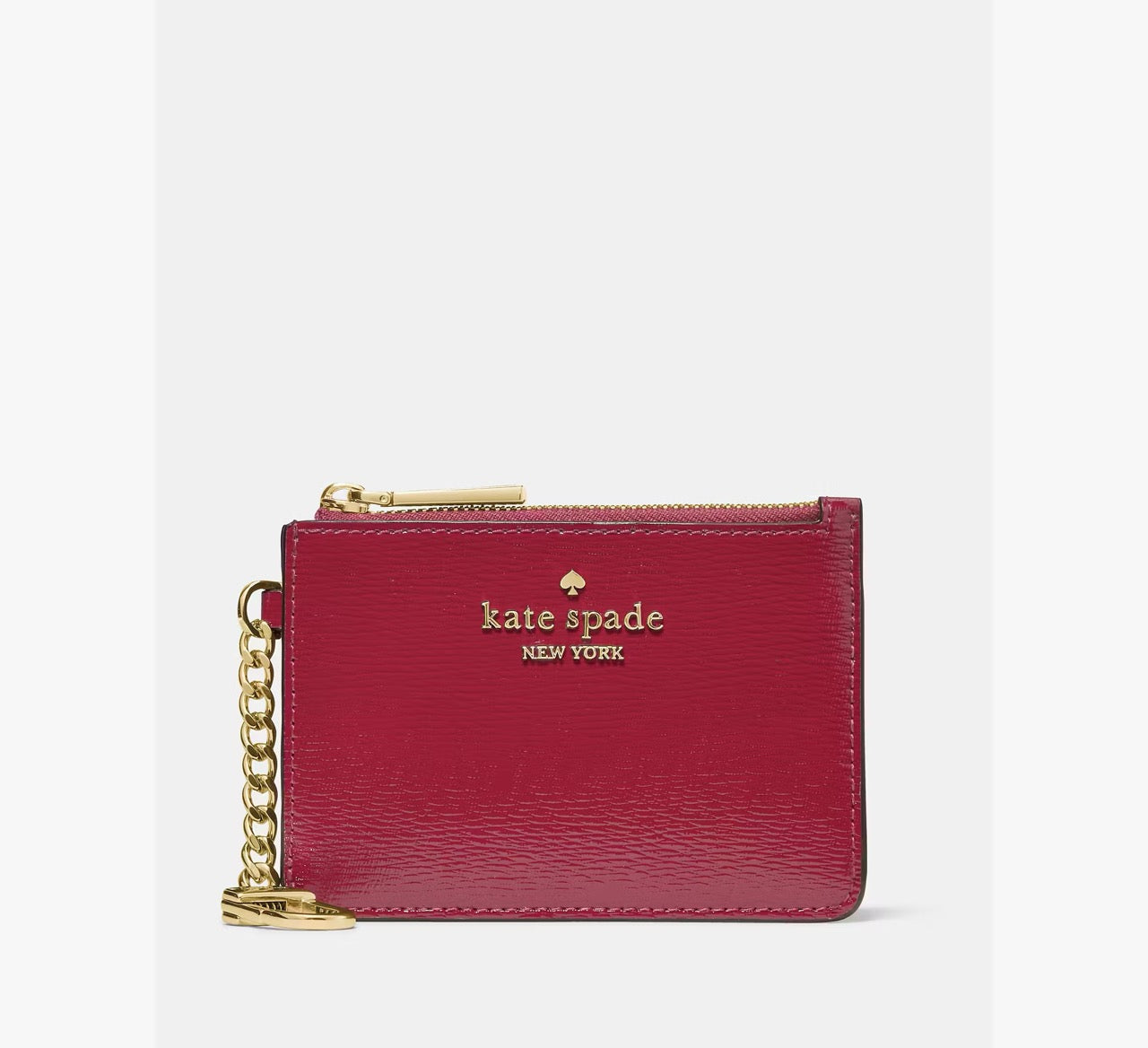 [READY STOCK MY] Kate Spade Key Ring Card Holder in Red Jam (KN868)