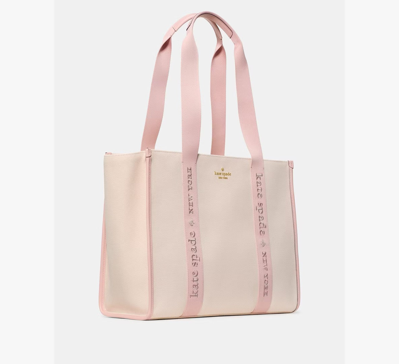 [READY STOCK MY] Kate Spade Kip Canvas Large Tote in Rose Smoke (KG765)
