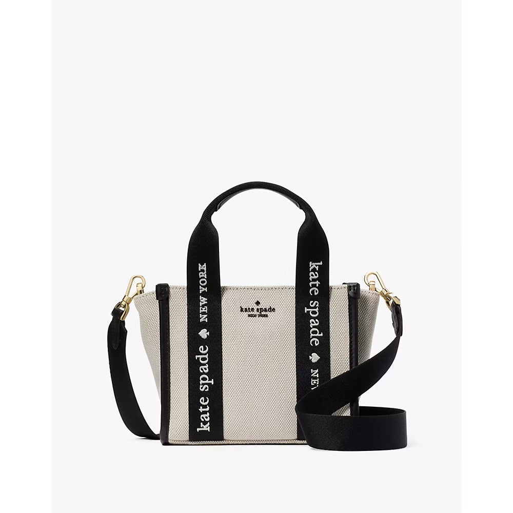 [READY STOCK MY] Kate Spade Kip Canvas Mini Tote in Natural Multi (KL062)