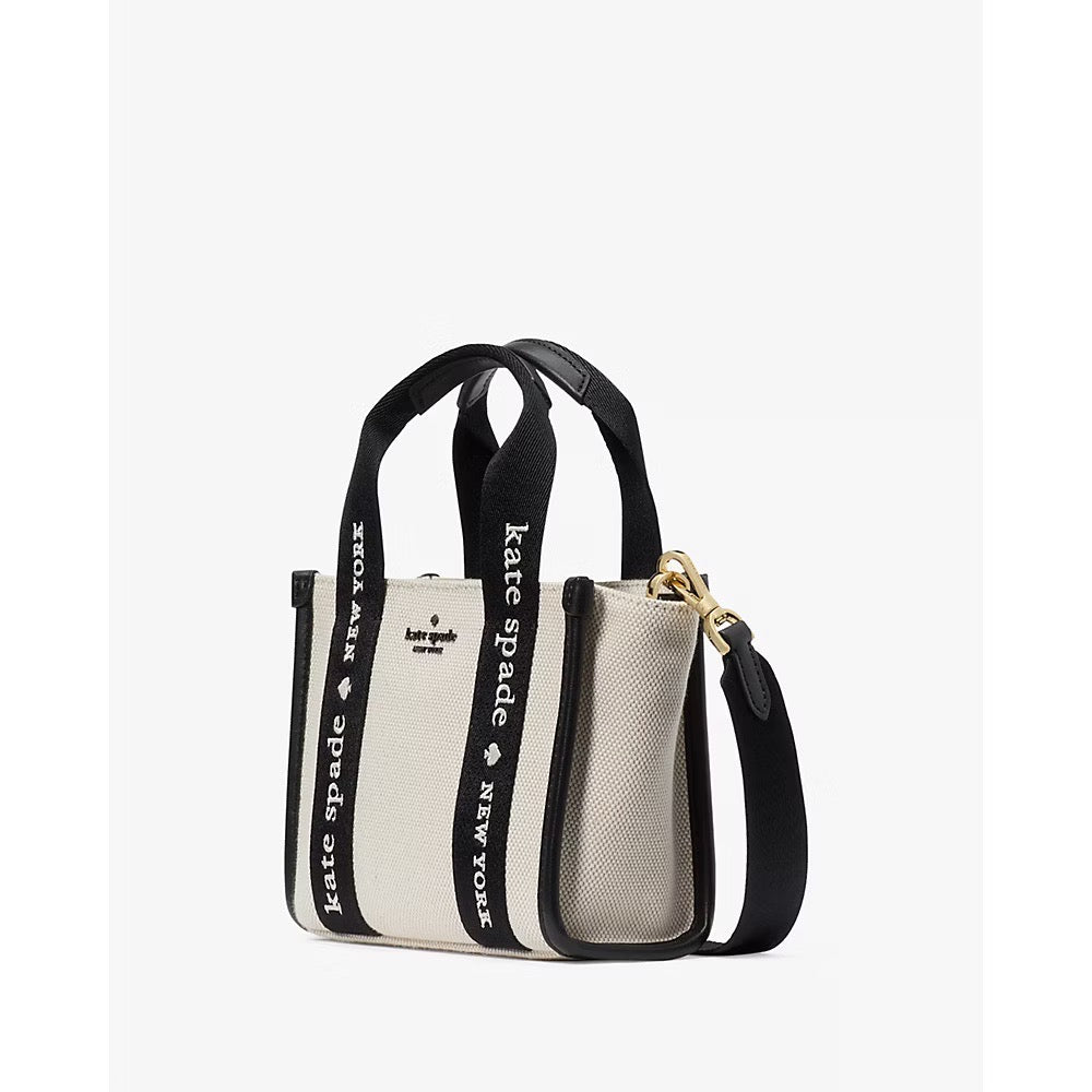 [READY STOCK MY] Kate Spade Kip Canvas Mini Tote in Natural Multi (KL062)