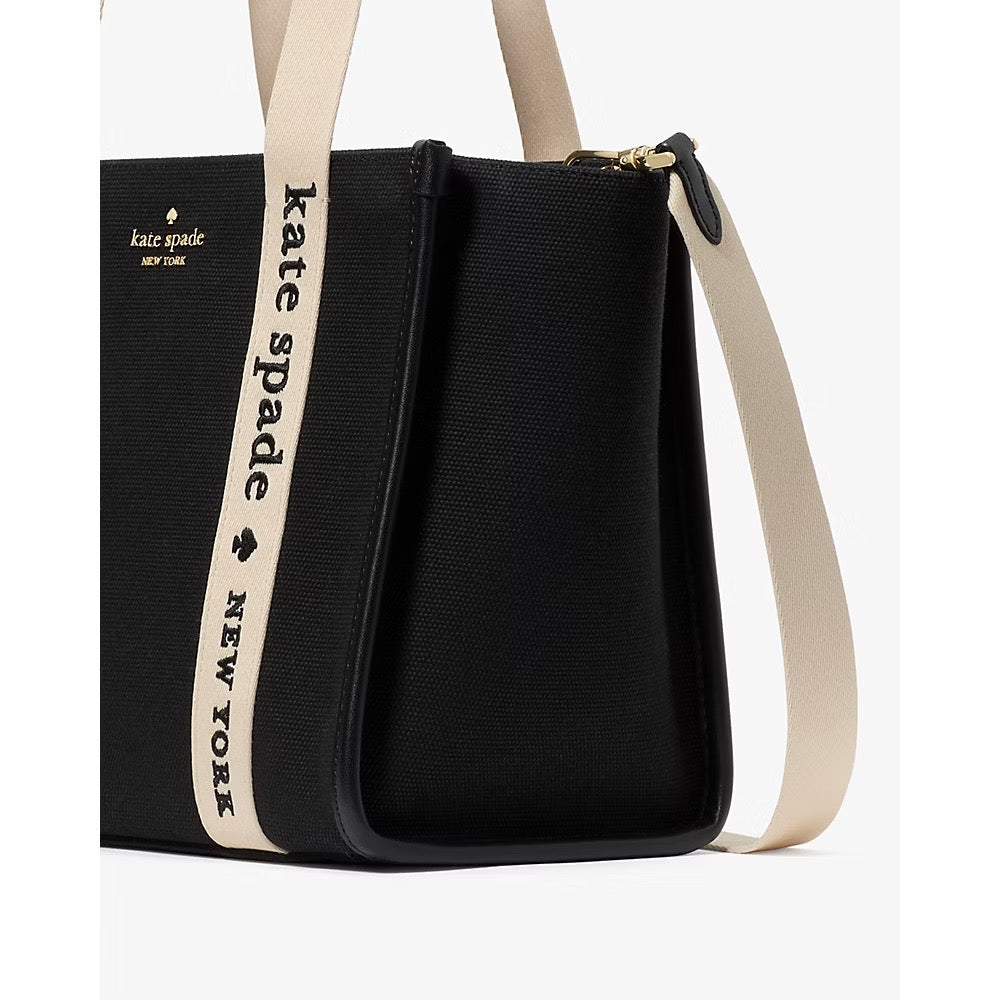 [INCOMING ETA 30 DAYS] Kate Spade Kip Canvas Small Tote in Black (KG767)
