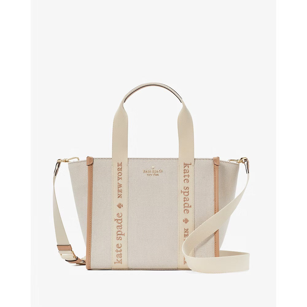 [INCOMING STOCK 30 DAYS] Kate Spade Kip Canvas Small Tote in Light Fawn Multi (KG767)