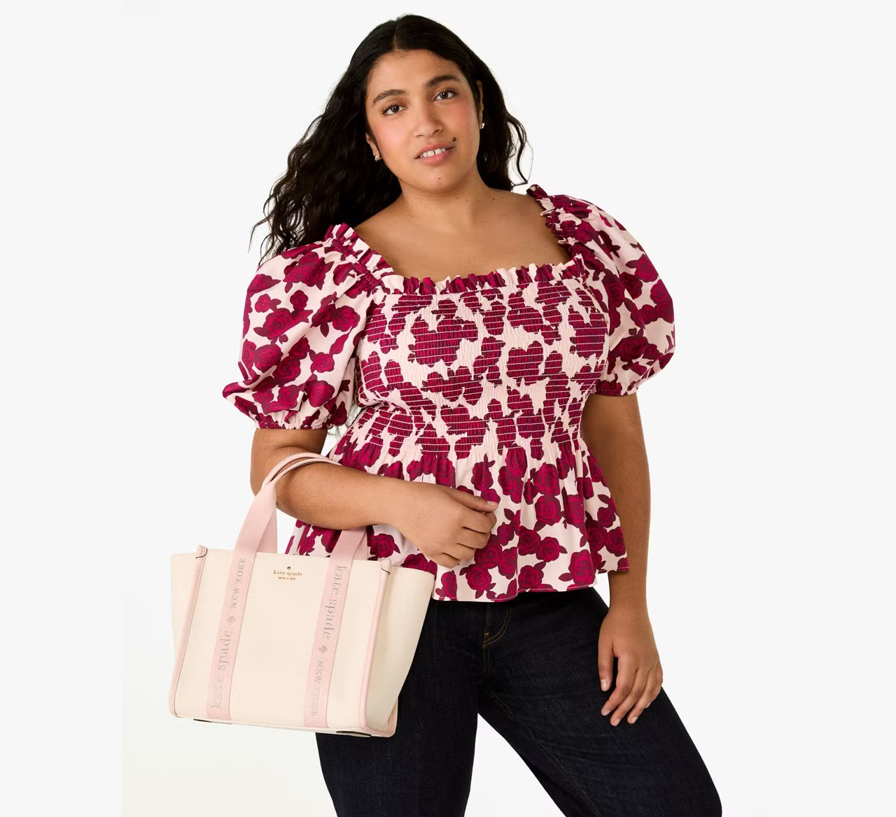 [INCOMING ETA 30 DAYS] Kate Spade Kip Canvas Small Tote in Rose Smoke (KG767)