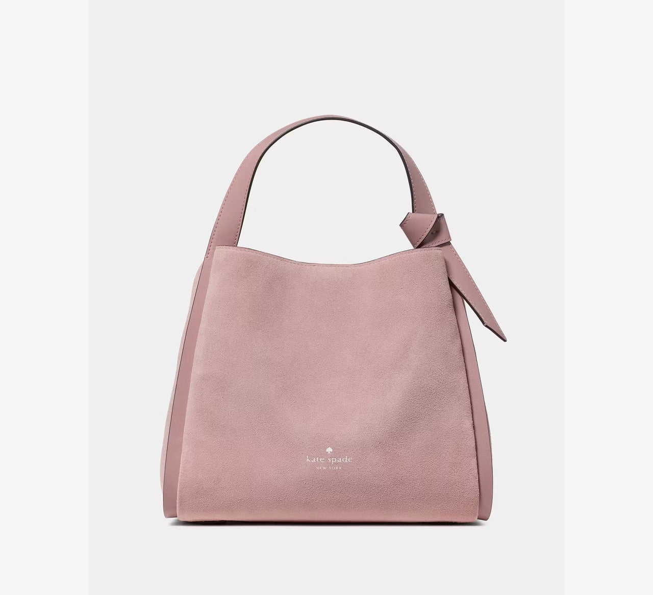 [WEB EXCLUSIVE][READY STOCK MY] Kate Spade Knott Suede Carryall Bag in Dusk Rose (KN308)