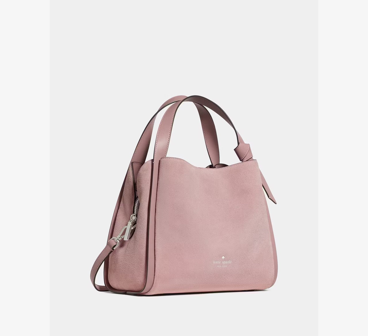 [WEB EXCLUSIVE][READY STOCK MY] Kate Spade Knott Suede Carryall Bag in Dusk Rose (KN308)