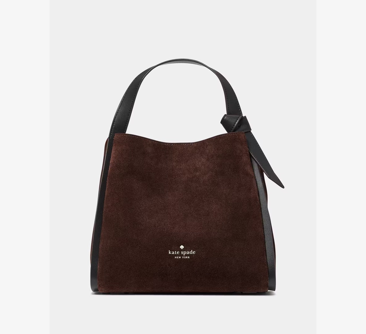 [WEB EXCLUSIVE][READY STOCK MY] Kate Spade Knott Suede Carryall Bag in Hot Fudge (KN308)
