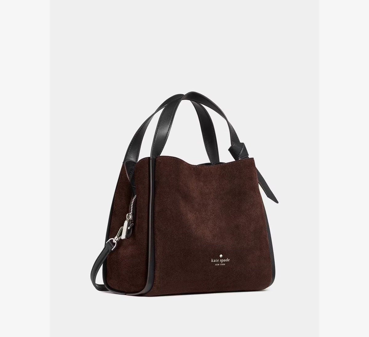 [WEB EXCLUSIVE][READY STOCK MY] Kate Spade Knott Suede Carryall Bag in Hot Fudge (KN308)
