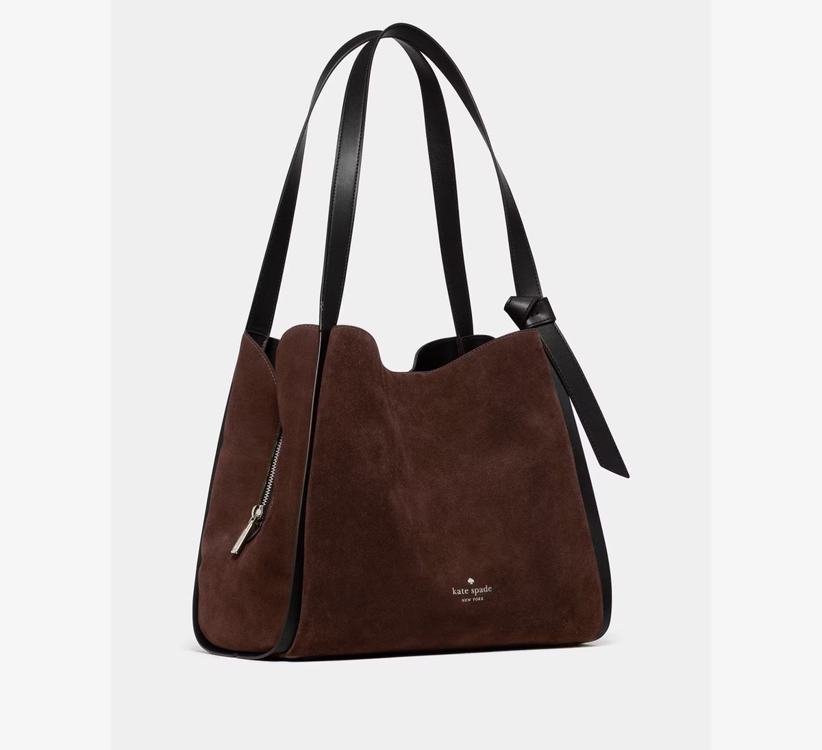 [WEB EXCLUSIVE][READY STOCK MY] Kate Spade Knott Suede Large Carryall in Hot Fudge (KN309)