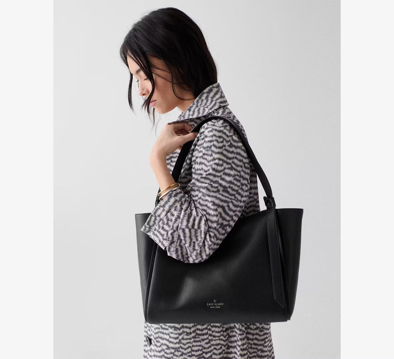[READY STOCK MY] Kate Spade Knott Tote Bag in Black (KN658)