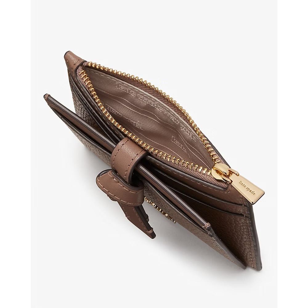 [READY STOCK MY] Kate Spade Knott Zip Card Case in Warm Acorn (KH156)