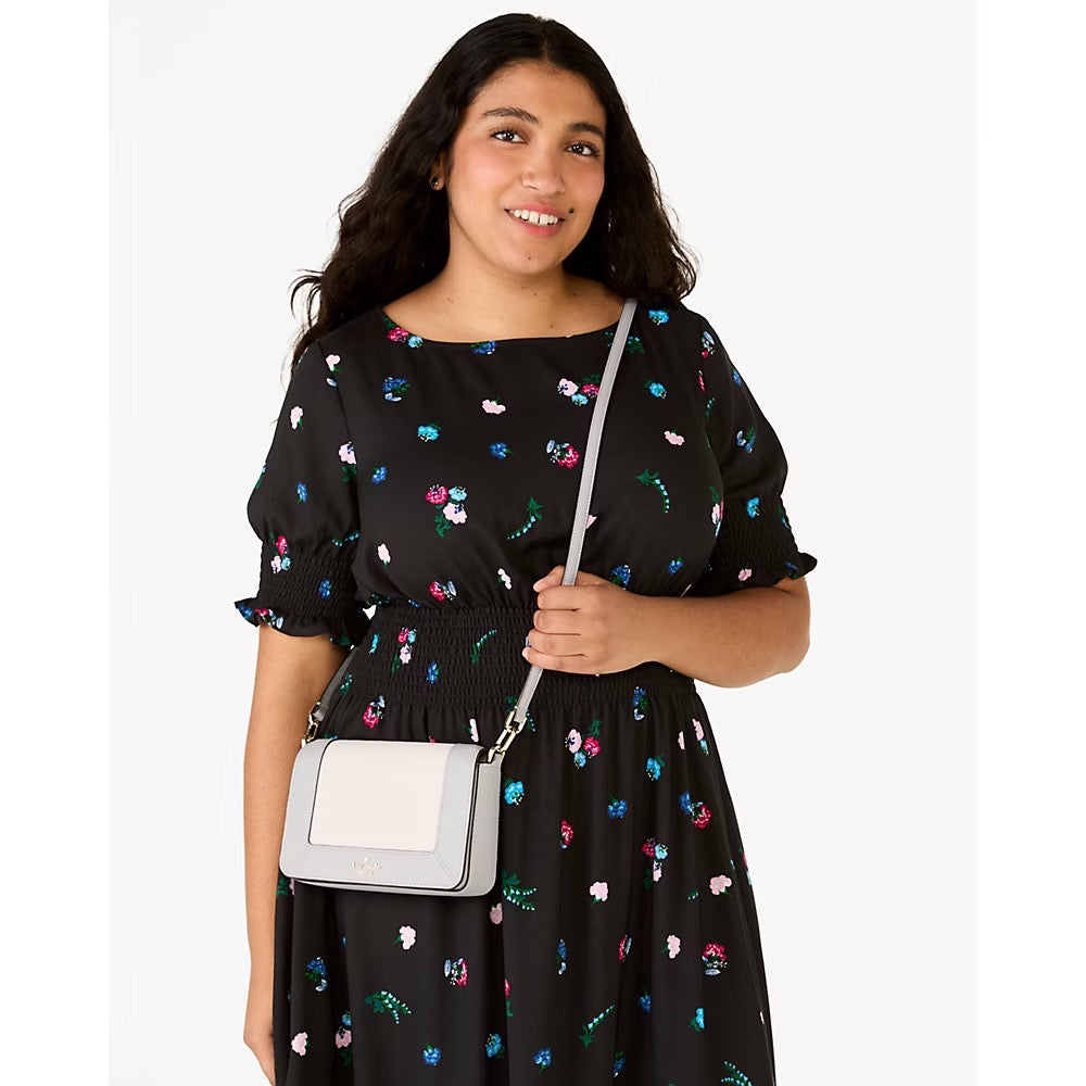 [INCOMING ETA 30 DAYS] Kate Spade Lena Colorblock Mini Flap Crossbody in Mountain Grey (KH792)