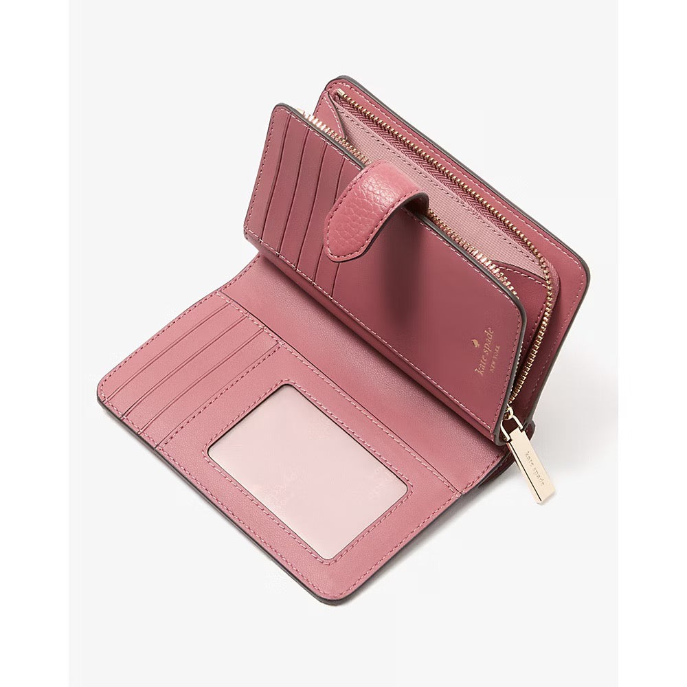 [READY STOCK MY] Kate Spade Lena Medium Bifold Wallet in Pomegranate (KH787)