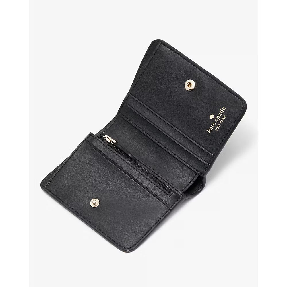[READY STOCK MY] Kate Spade Lena Small Bifold Wallet in Black (KH788)