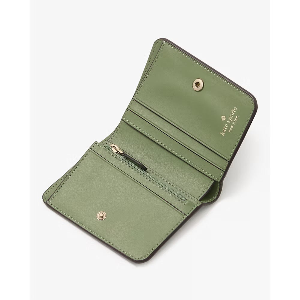 [READY STOCK MY] Kate Spade Lena Small Bifold Wallet in Romaine (KH788)