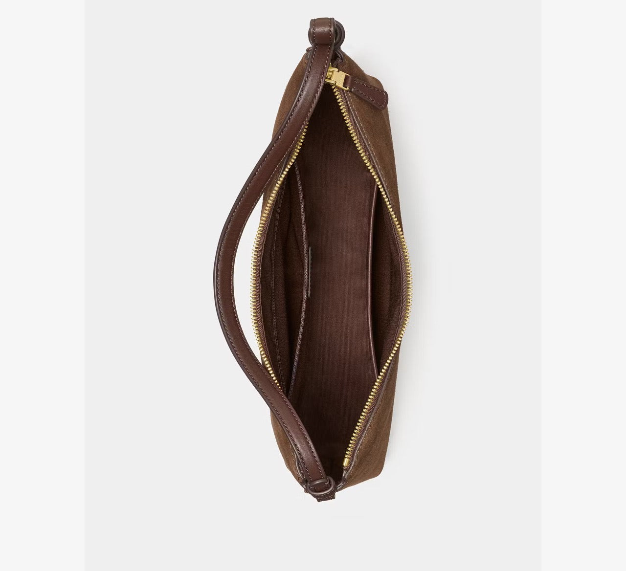 [READY STOCK MY] Kate Spade Loop Suede Shoulder Bag in Hot Fudge (KM484)