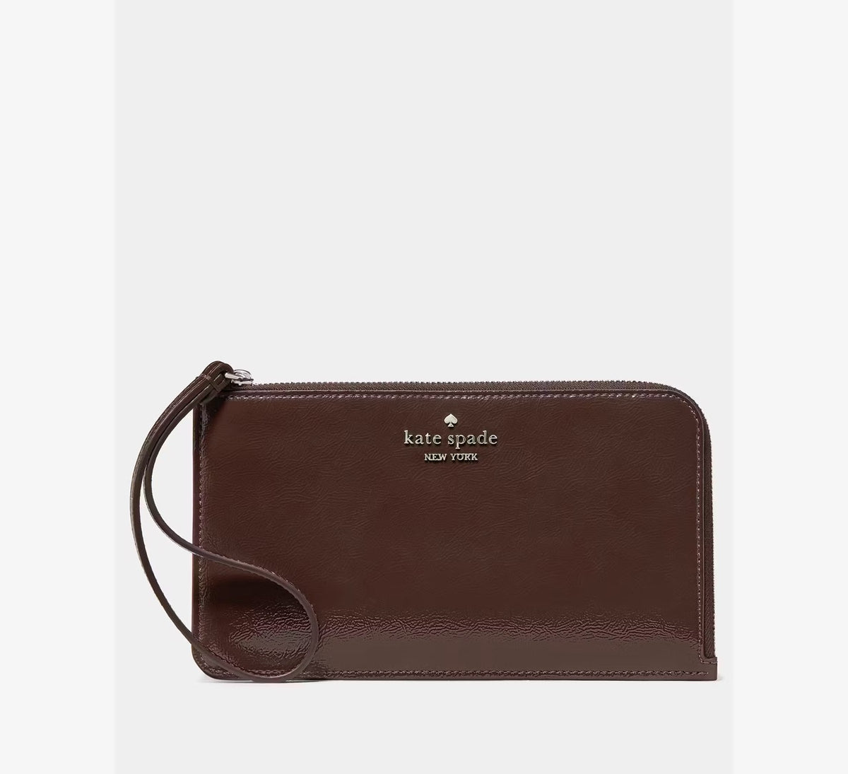 [WEB EXCLUSIVE][READY STOCK MY] Kate Spade Lucy Shiny Wristlet in Hot Fudge (KP166)