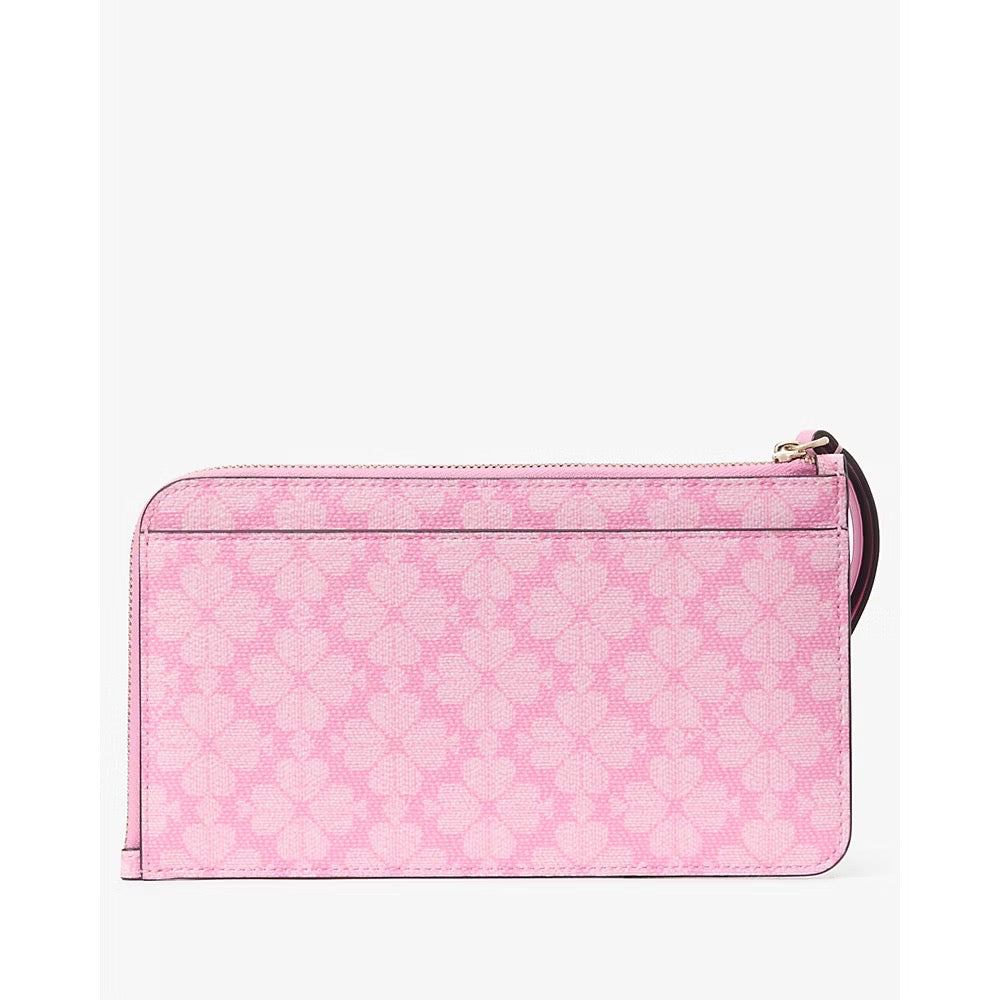[READY STOCK MY] Kate Spade Lucy Spade Flower Medium L-Zip Wristlet in Parisian Rose Multi (KG487)