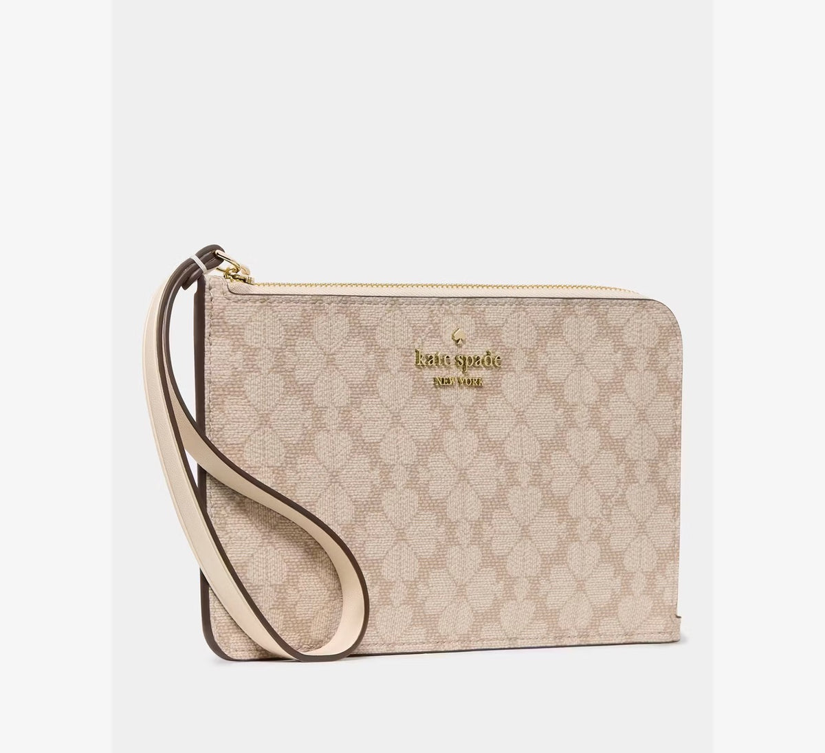 [WEB EXCLUSIVE][INCOMING ETA 30 DAYS] Kate Spade Lucy Spade Flower Wristlet in Dark Beige Moon Dust (KG487)