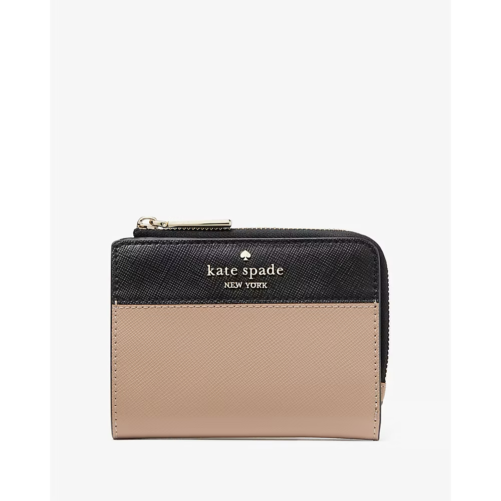 [INCOMING ETA 30 DAYS] Kate Spade Madison Colorblock Small L Zip Wallet in Toasted Hazelnut Multi (KH616)
