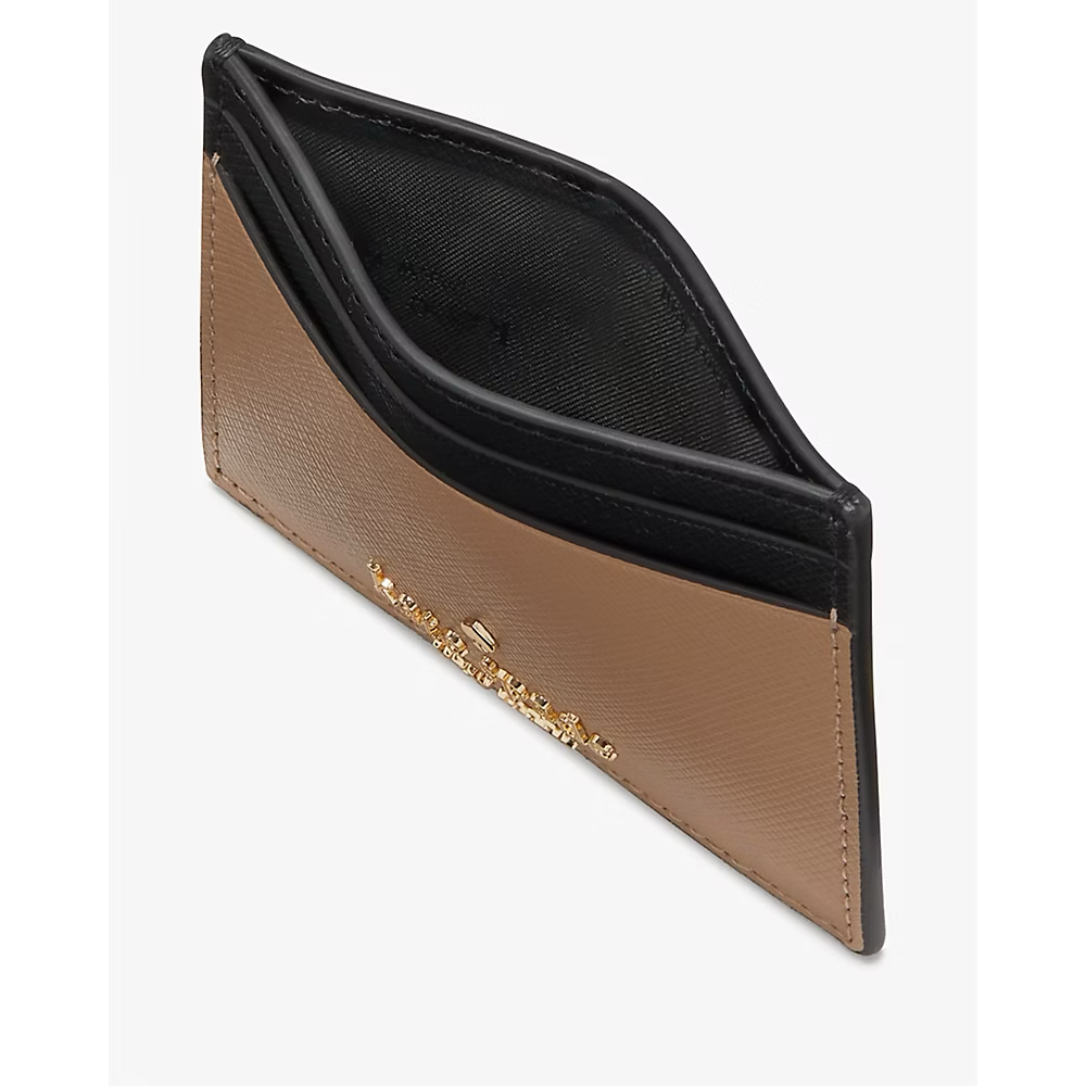 Kate Spade Bag Malaysia Kate Spade Madison Colorblock Small Slim Card Holder in Toasted Hazelnut Multi KI369