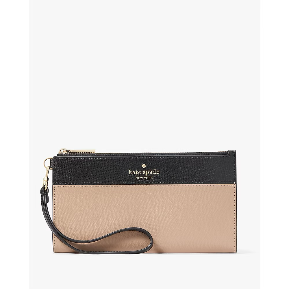 Kate Spade Madison Double Zip Wristlet in Toasted Hazelnut (KC507)