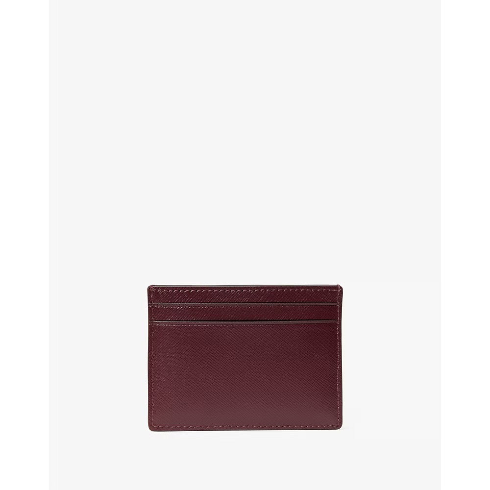 [INCOMING ETA 30 DAYS] Kate Spade Madison Floral Applique Small Slim Card Holder in Dark Merlot (KL871)