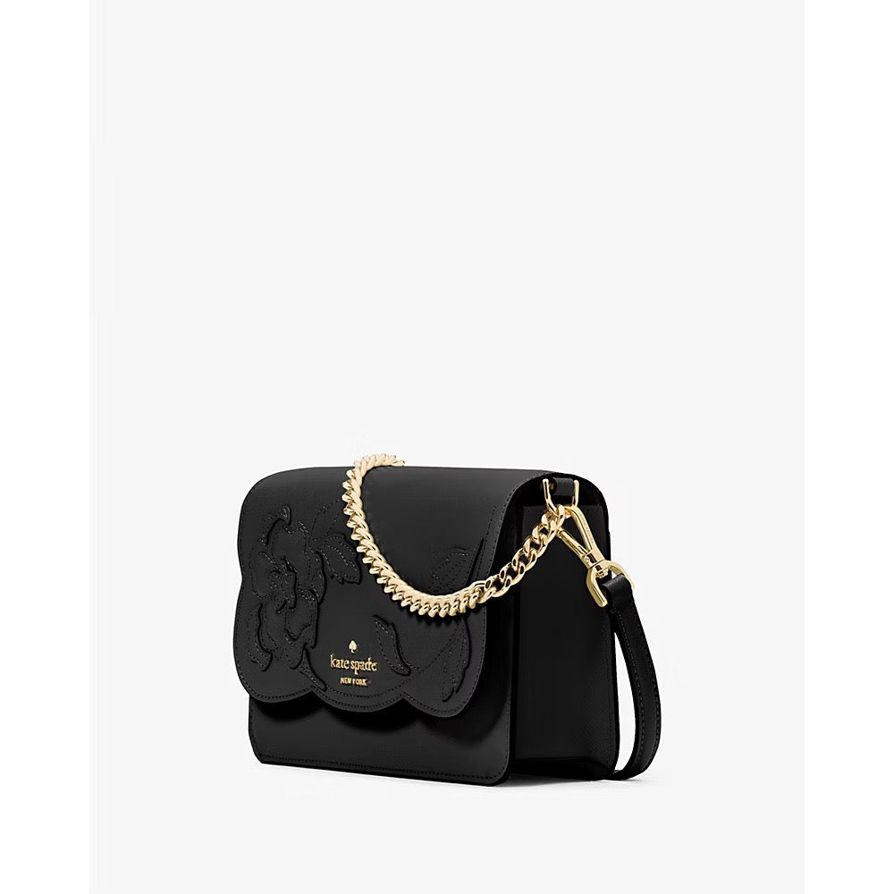 [INCOMING ETA 30 DAYS] Kate Spade Madison Floral Applique Willow Mini Crossbody in Black (KL869)