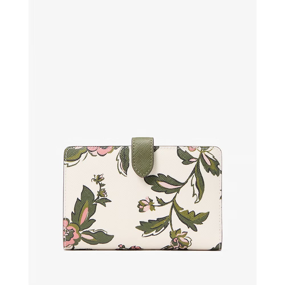 [READY STOCK MY] Kate Spade Madison Floral Medium Bifold Wallet in Meringue (KL867)