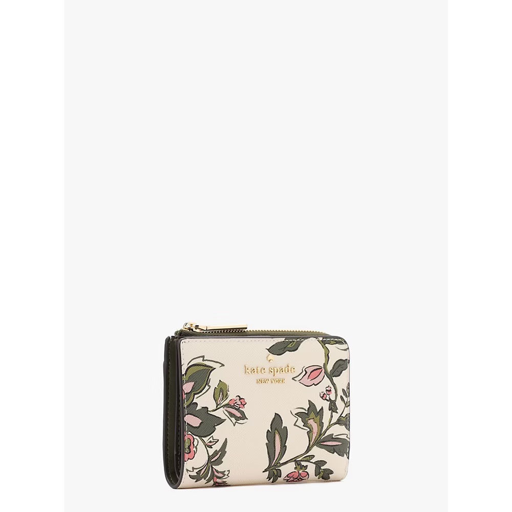 [READY STOCK MY] Kate Spade Madison Floral Small L Zip Wallet in Meringue Multi (KL865)